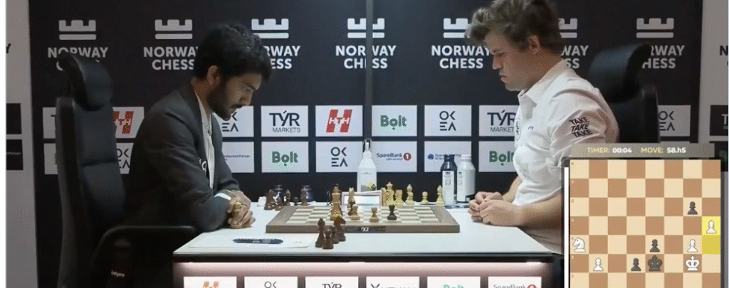 Gukesh Beats  Magnus in Round 6 of Norway Chess 2025